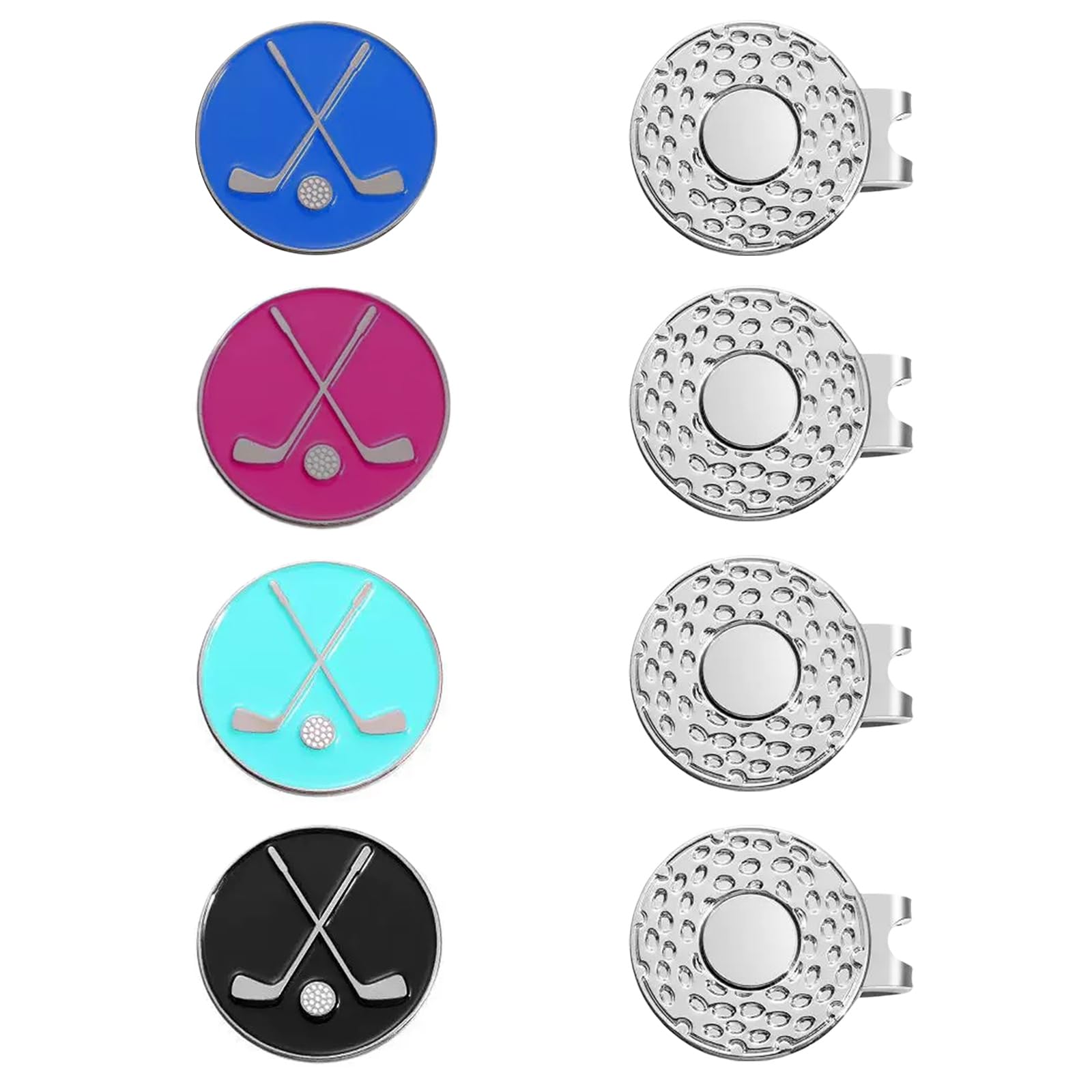 SJDOFU Golf Ball Markers Magnetic Hat Clips Set, 4PCS Golf Markers For Putting Green, Funny Golf Tool Accessories for Men Dad Husband Women Ladies Golfer Fan