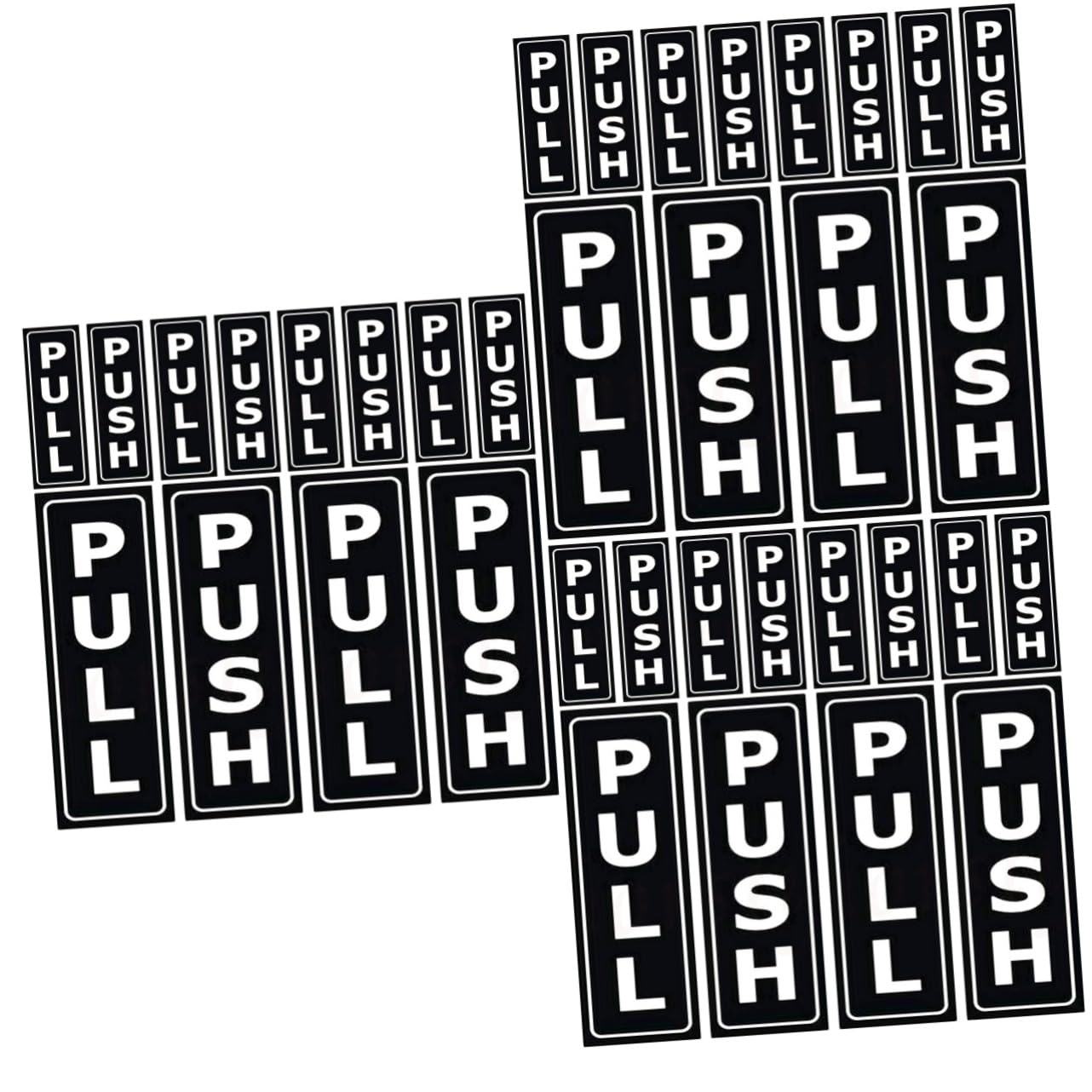 Autocollants de porte push pull HOMSFOU pour signalisation de bureau et restaurant