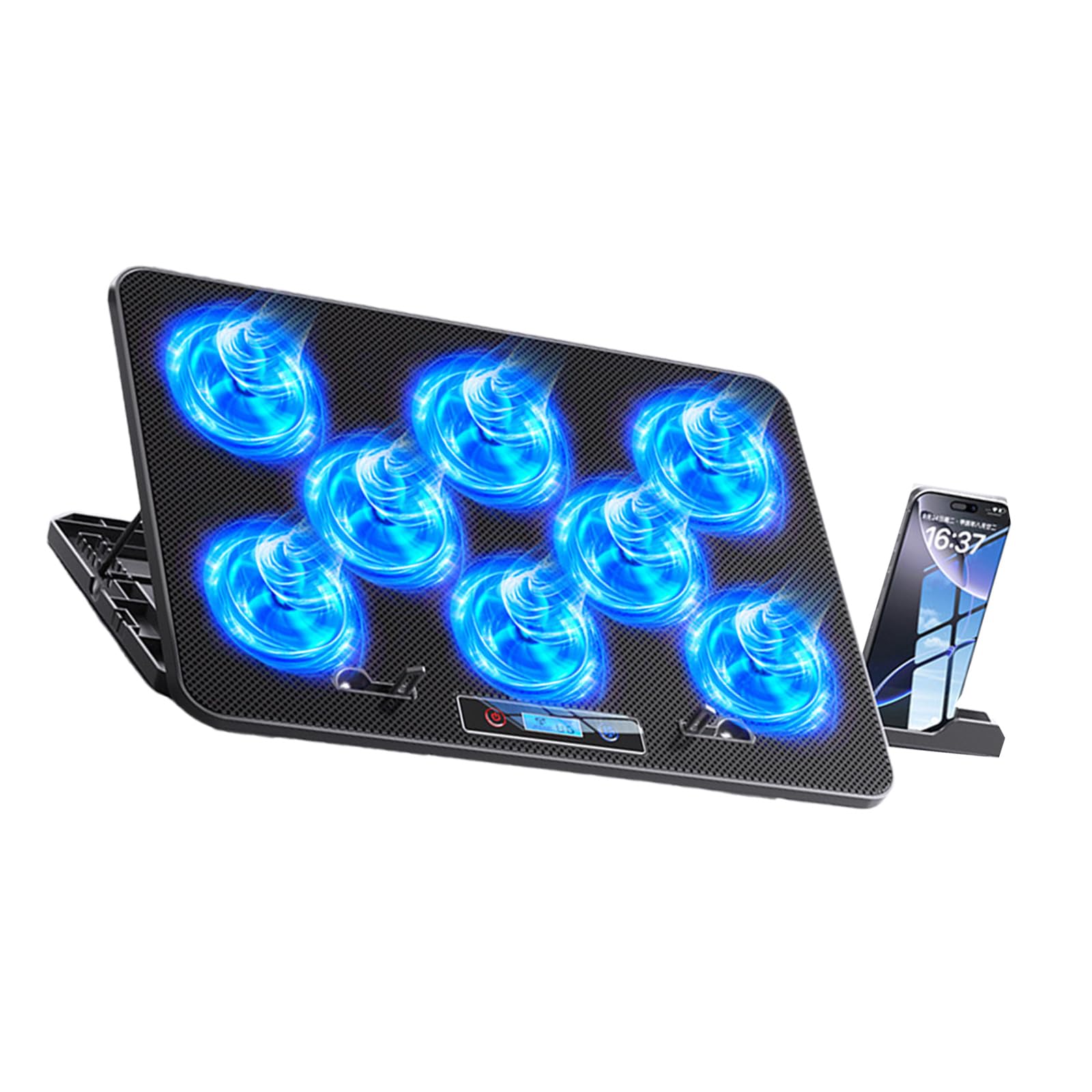 Silents RGBs - Ventola di raffreddamento per laptop con 3 velocità, design ergonomico e ampia compatibilità per notebook da 14-17, 3 pollici, in metallo