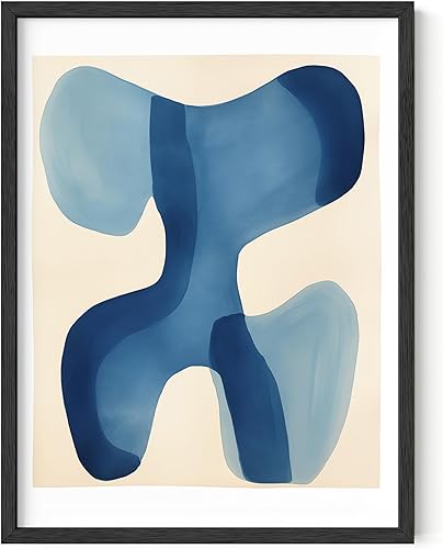 Miniatura 229 de HAUS AND HUES Arte abstracto moderno para pared, arte de sala de estar azul y verde, obra de arte moderna para paredes, imagen minimalista para sala