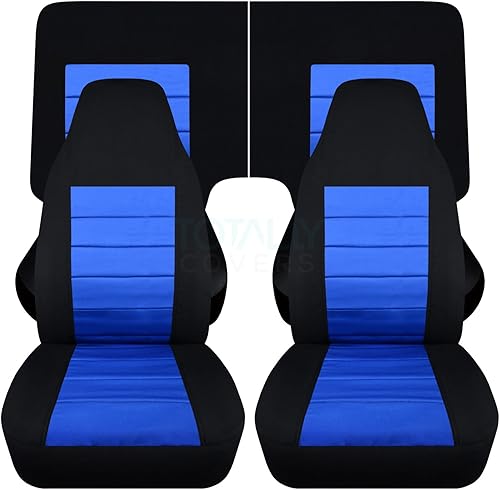 Miniatura 46 de Totally Covers Compatible con cubiertas de asiento para Chevy Camaro 1982-1992: Negro - Juego completo (23 colores) Cupé/Convertible Banco Negro