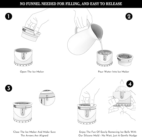 Miniatura 3 de BELLOLINEA - Juego de 2 moldes para cubitos de hielo para whisky (2 pulgadas), color violeta