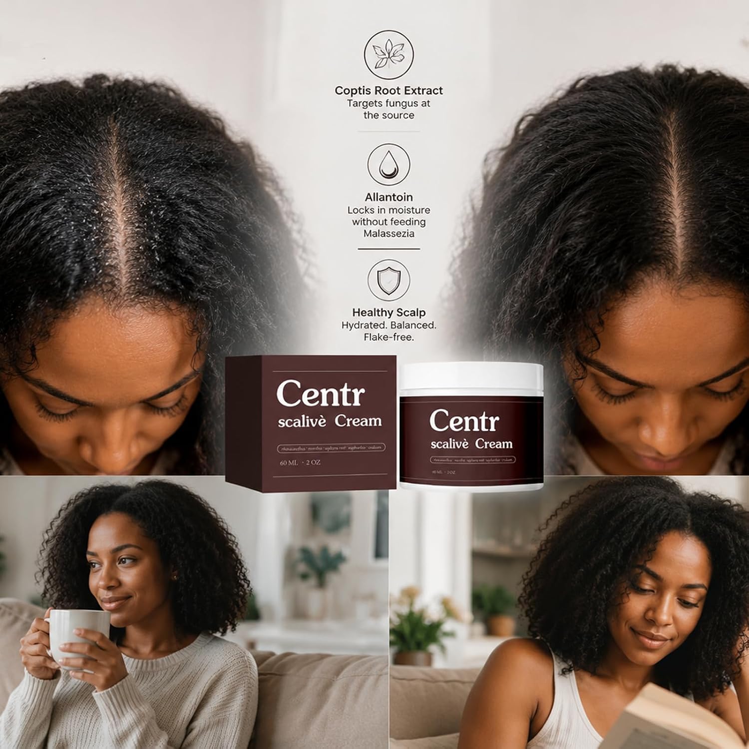 Scalp Serum,Centr Scalivè Hair Cream,3.5 Oz