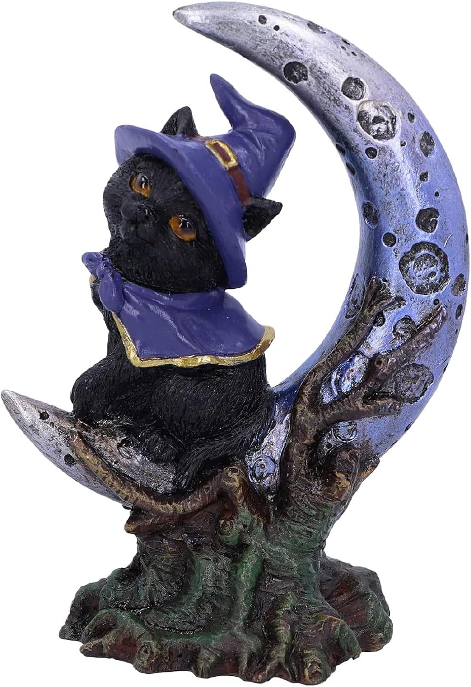Nemesis Now Sooky Witches Familiar Black Cat and Crescent Moon Figurine 11.5cm, Resin, Witches Familiar Cat Figurine, Sooky Figurine, Witchy Gift, Cast in the Finest Resin, Lovingly Hand-Painted