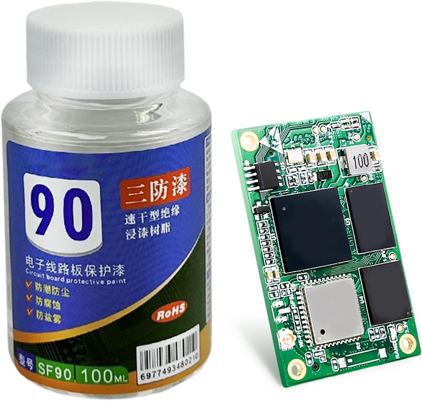 Potting Compound,100ml Clear Waterproof Electronics Potting Compound | Insulating Epoxy Varnish | for Electronics PCB Circuit Board Automotive LED Motherboard Industrial