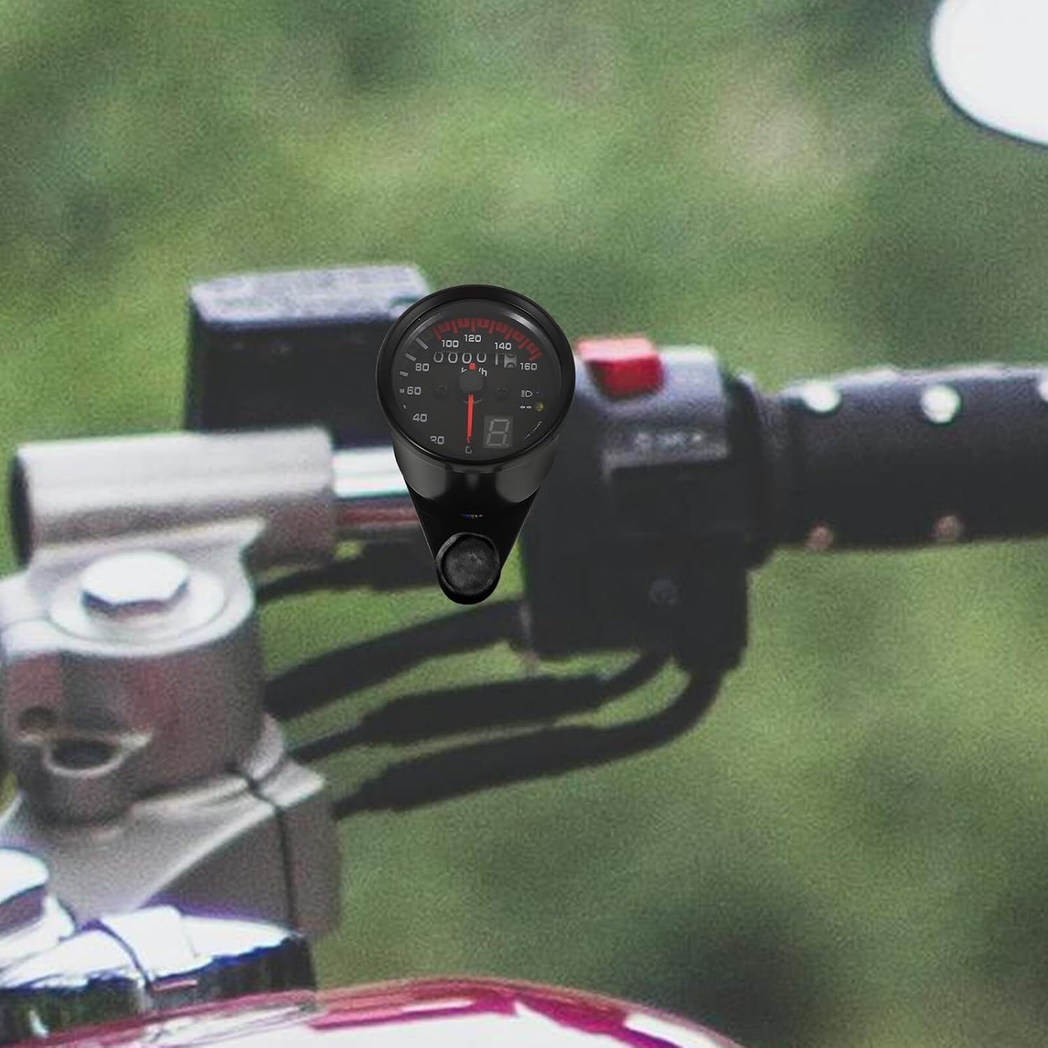 Digital Motorcycle Odometer Speedometer Gauge LED Backlight Motorcycle Accessories for Models with Gear Indicator