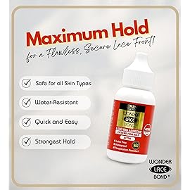 Wonder Lace Bond Wig Adhesive: Extreme Hold Invisible Bonding Glue for Secure, Natural-Looking Poly and Lace Wigs | 1.18oz Waterproof, Latex-Free