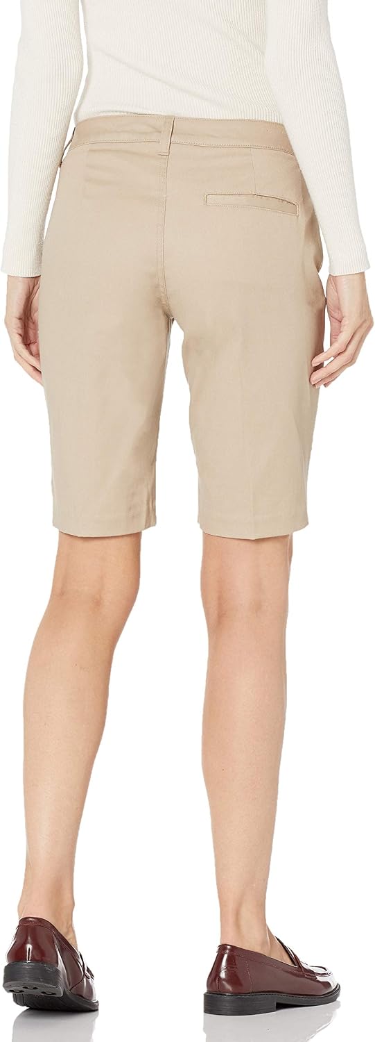 Classroom School Uniforms Adult Stretch Low Rise Shorts 52074Z, 7/8, Khaki