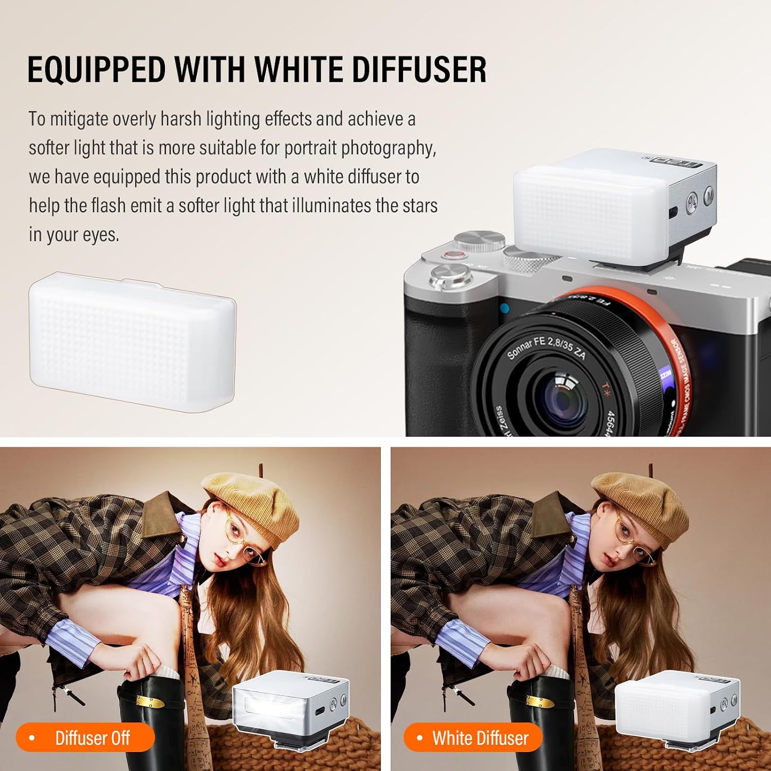 GODOX IT20 N TTL Mini Flash for Nikon,700+Flashes ＆ 1.5s Recycling 45g Lightweight USB-C Charging with Built-in Battery,White Diffuser ＆ Magnetic Color Filter(Silver)