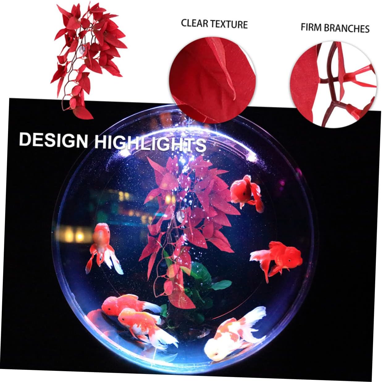 Mikikit 8pcs Decorative Faux Reptile Plants Realistic Terrarium Accessories for Reptile Habitat for Lizard Snake and Aquatic Environments Natural Look Climbing Support