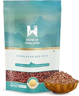 House of Himalayas Red Rice, Naturally Grown Lal Chawal from Uttarakhand, Gluten Free, High in Iron and Fibre, Diabetic-Fr Price In India