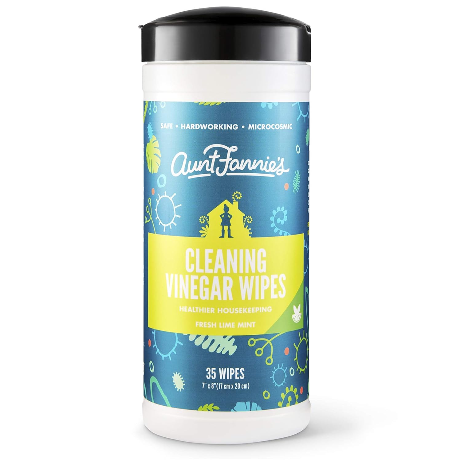 AUNT FANNIES VINEGAR WIPES LIME MINT 50PC