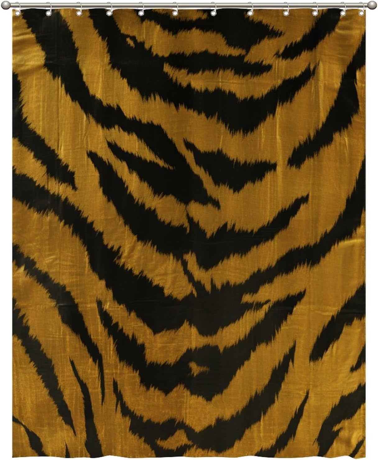 Shower Curtain Tiger Stripes Print Fabric Shower Curtain Liner Waterproof Bathtubs Decor with Hooks for Bathroom Decoration Bathroom Curtains 72x92 Inch