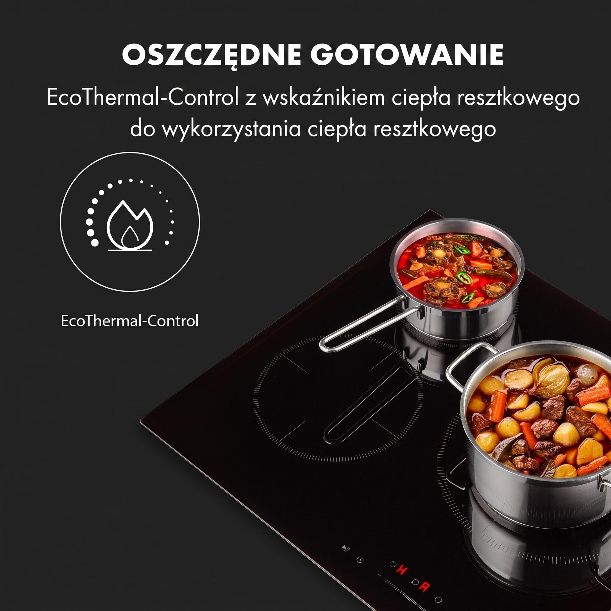 Klarstein Delicatessa 60 płyta indukcyjna - do zabudowy 3 pola, 5800W ThermoBoost, VarioHeating, sterowanie dotykowe, minutnik, blokada rodzicielska, szkło ceramiczne czarne, 60cm