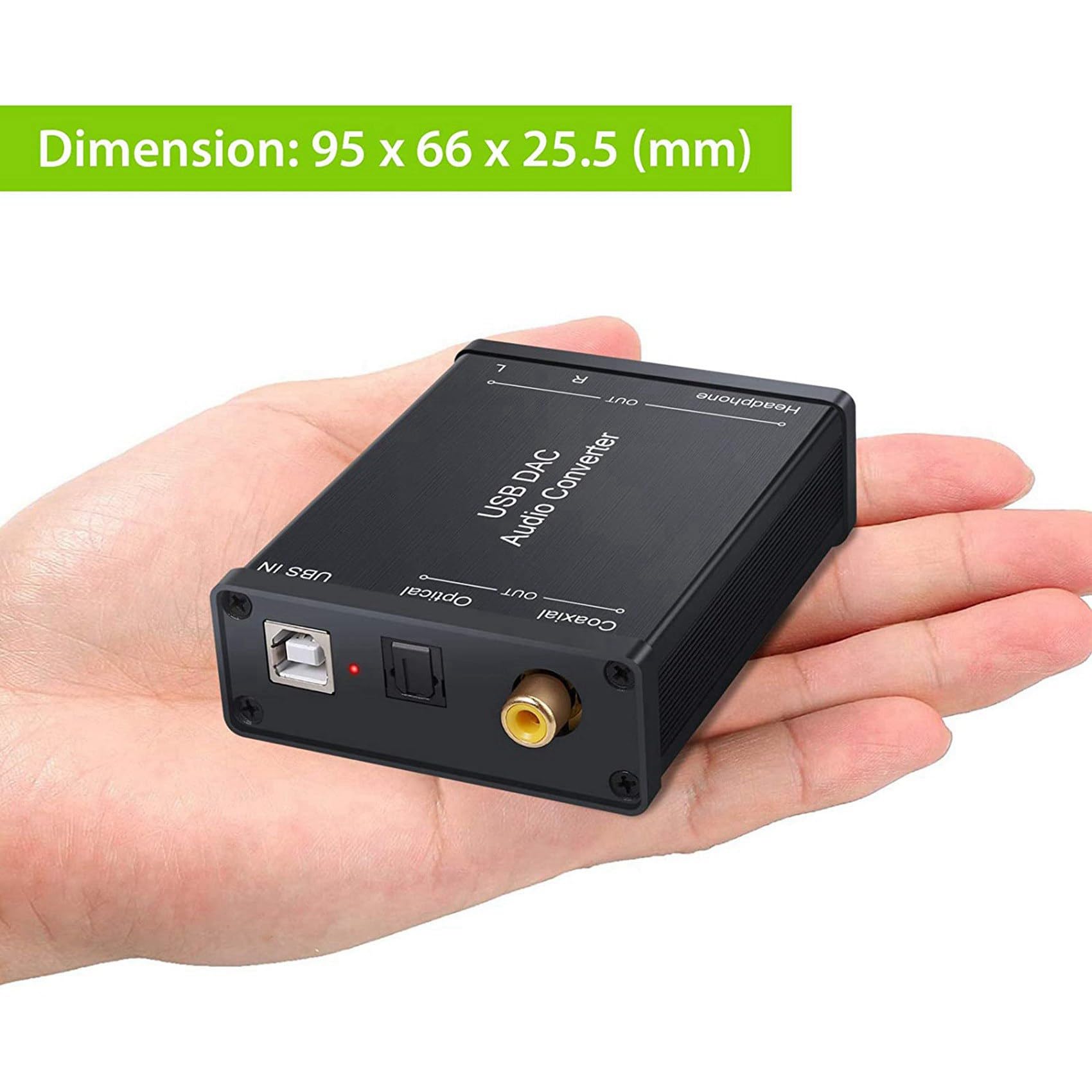 2X Convertitore da USB A SPDIF Coassiale e Jack per Cuffie da 3,5 mm Adattatore Audio Ottico USB USB PCM per