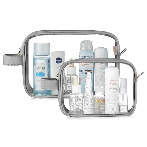 Miniatura 8 de GAGAKU Neceser de viaje para artículos de aseo de afeitado impermeable, 3_Gris