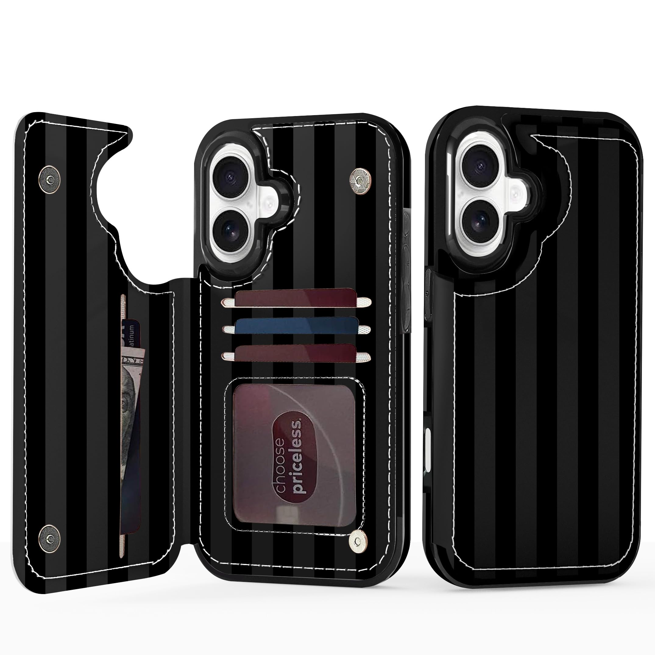Étui iPhone 17 antichoc militaire avec fentes pour cartes intégrées - 8