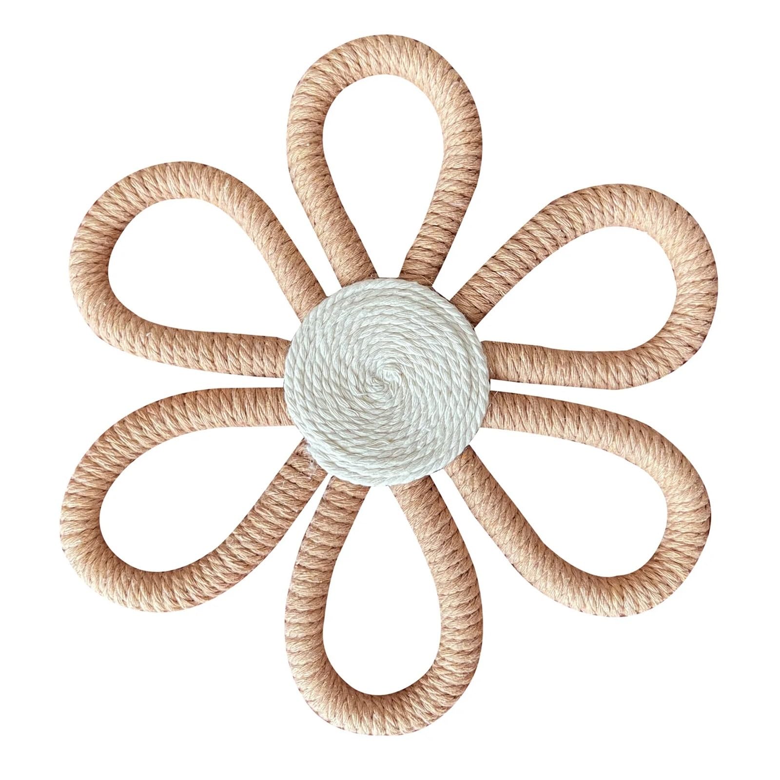 Himscev Khaki Handmade Colorful Woven Chrysanthemum Wall Decorations - Vibrant Flower Hanging Decor For Home And Nursery(,17Cm)