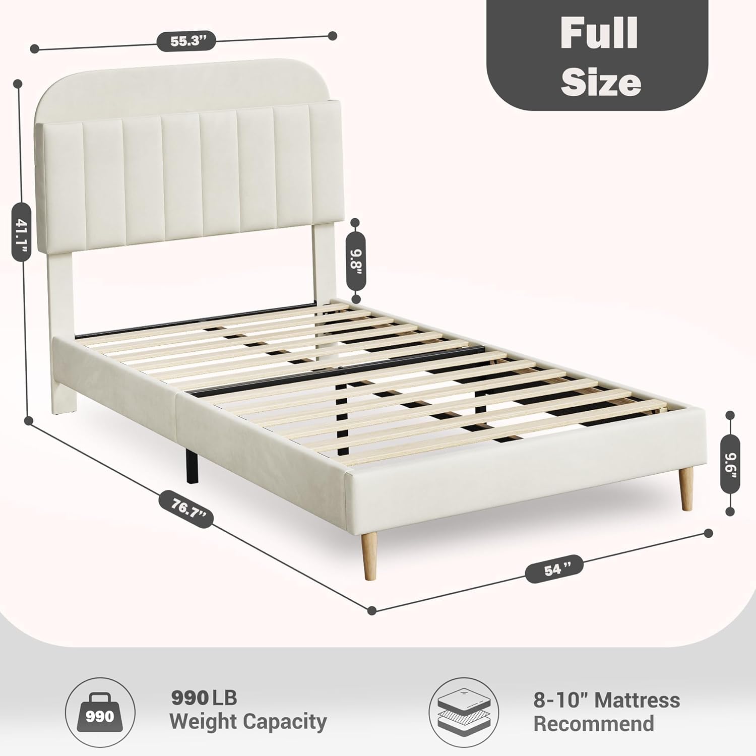 Twin Bed Frame with Bookcase Headboard, Upholstered Platform, Kids Bed Frame Twin Size Bed with Wooden Slats Support for Boys, Girls, Teens, No Box Spring Needed