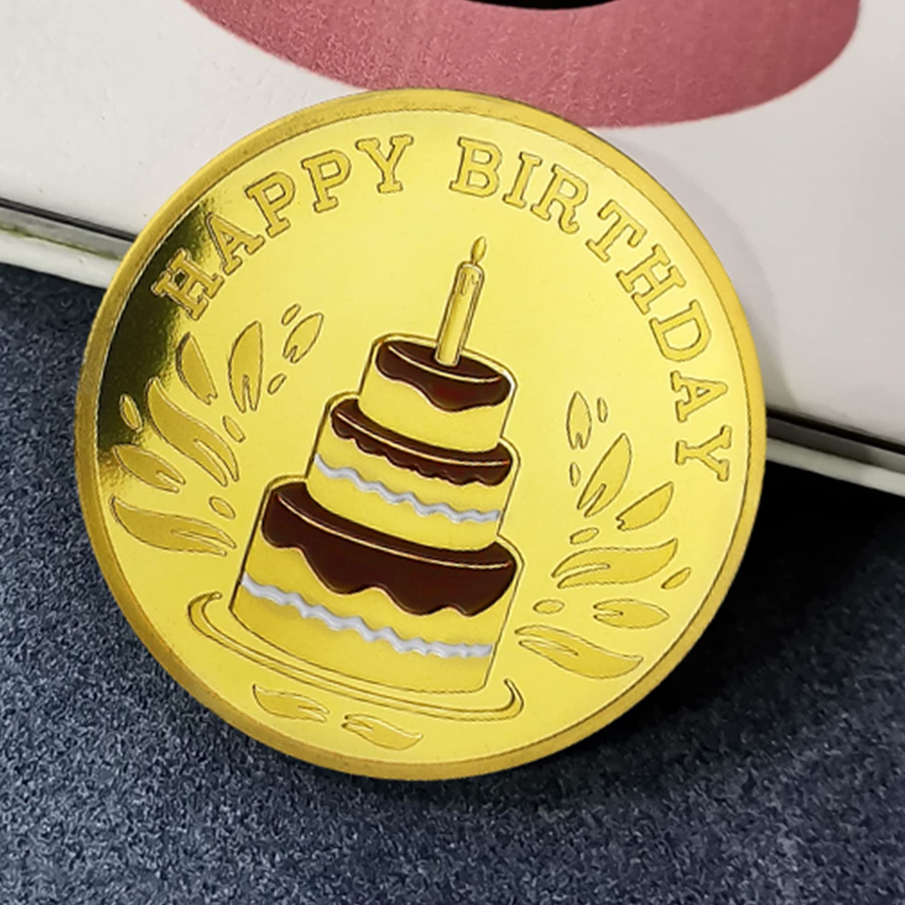 Happy Birthday Coin Cake Keepsake Gift of Love Happiness Prayer Token Lucky  Coins Gold-60 Years: Buy Online at Best Price in UAE - Amazon.ae