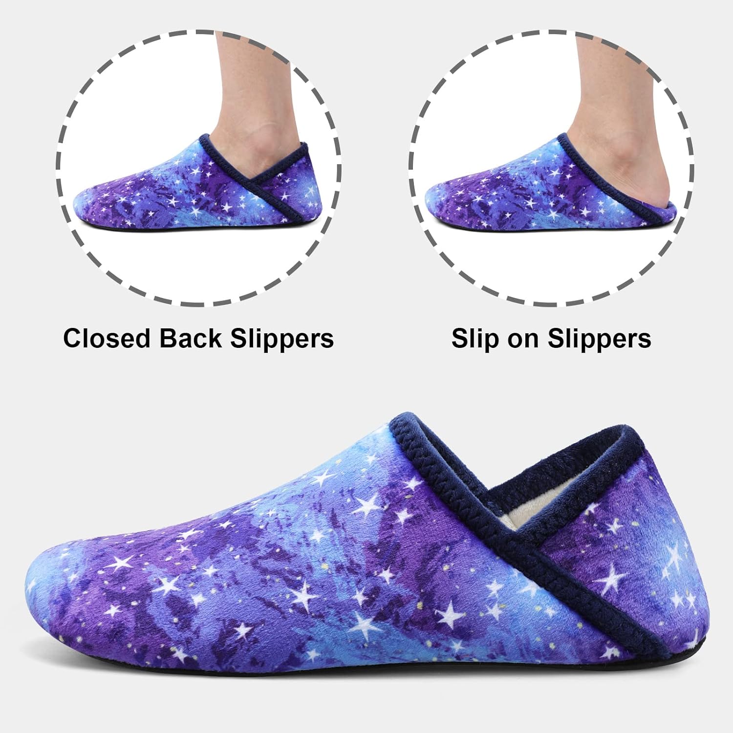 Fires Womens Mens Slippers with Rubber Sole Soft-Lightweight House Slipper Socks Around House Shoes Non Slip Indoor/Outdoor - Image 4