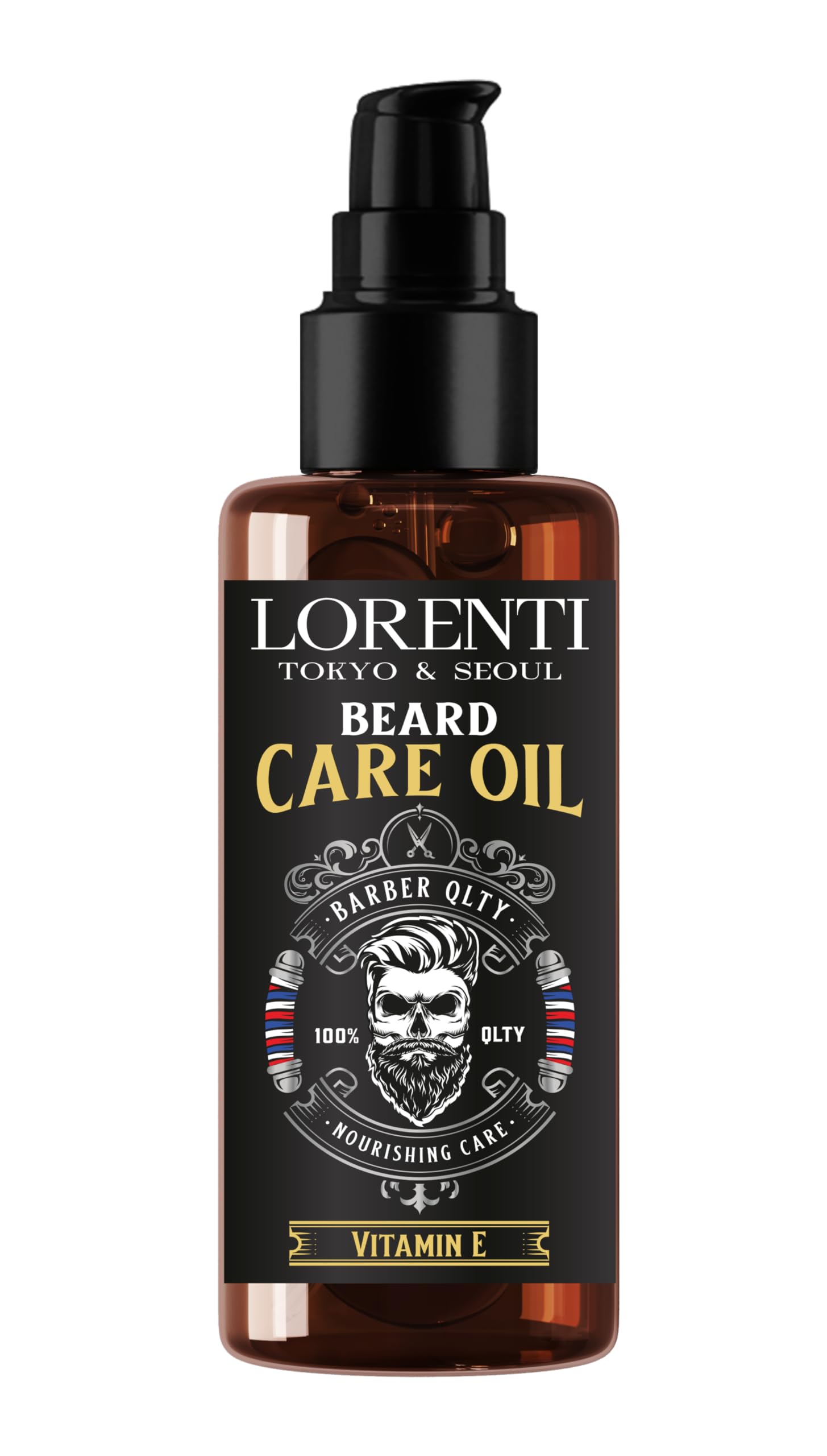 LORENTI TOKYO & SEOUL Argan Barber - Juego de cuidado de la barba y peinado - Kit de cuidado de la barba con aceite para barba, champú para barba y bálsamo para barba - Idea de regalo para hombres