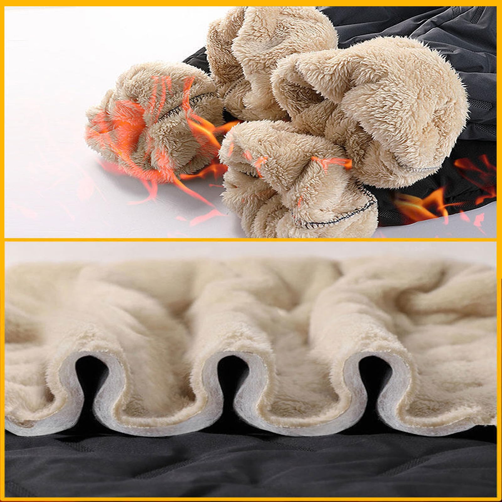 Pantalones térmicos con Bolsillo con Cremallera, Forro Polar, Resistentes al Viento, Impermeables, para esquí y Senderismo, sin batería.
