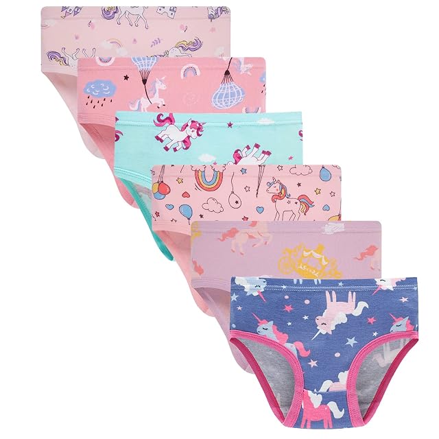 Sladatona Little Girls Soft Underwear Toddler Kids Breathable Comfort Panties