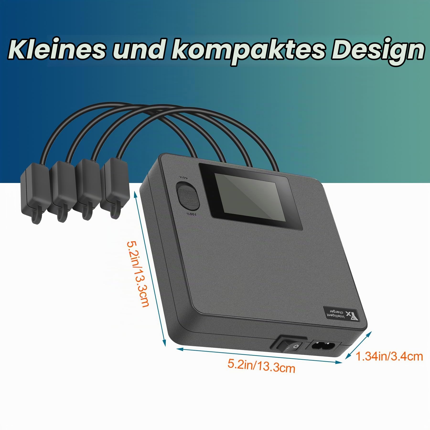 LCD Parallel Akku Ladegerät für DJI Avata 2 Drohne,6 in 1 Akkuladestation,Charger Hub,Display Charging Zubehör