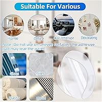 Vista 6 de 20PCS Heavy Duty Double Sided Adhesive Mounting Circle Tape- Waterproof,Strong Adhesion,Clear, High Strength,No Residue Removability for