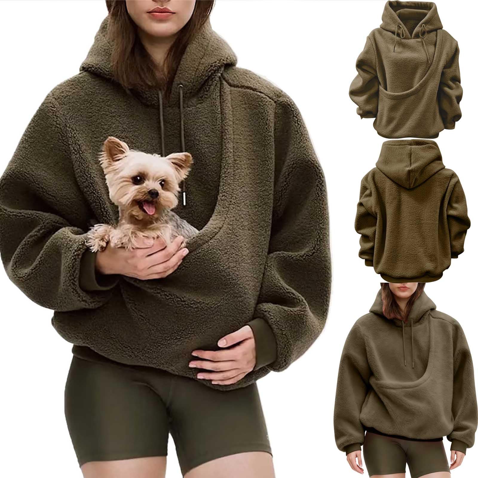 Sweat à Capuche Kokopaws pour Animaux de Compagnie, Sweat à Capuche Koko Paws, Transport Ultra-Doux et Chaud (Black XXL)