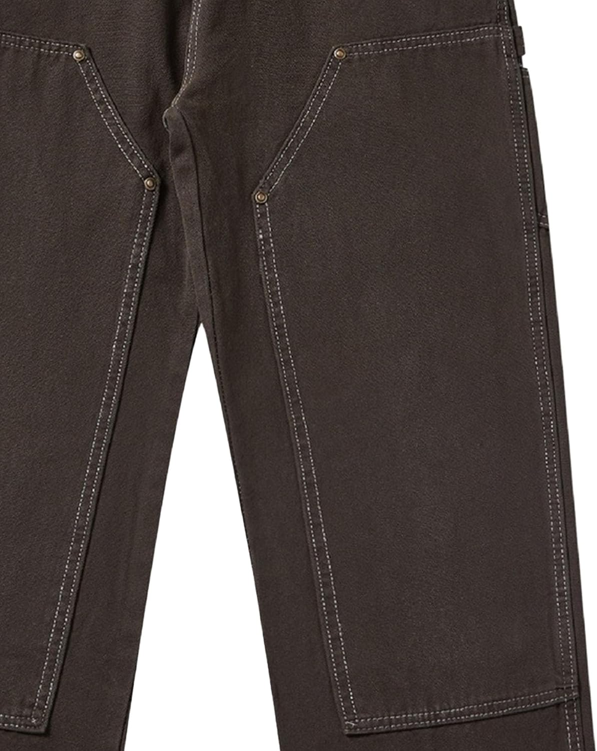 Men Casualbe Straight Canvas Pants Loose Relaxed Fit Stretch Cargo Jeans Baggy Mid-Waist Washed Long Pant