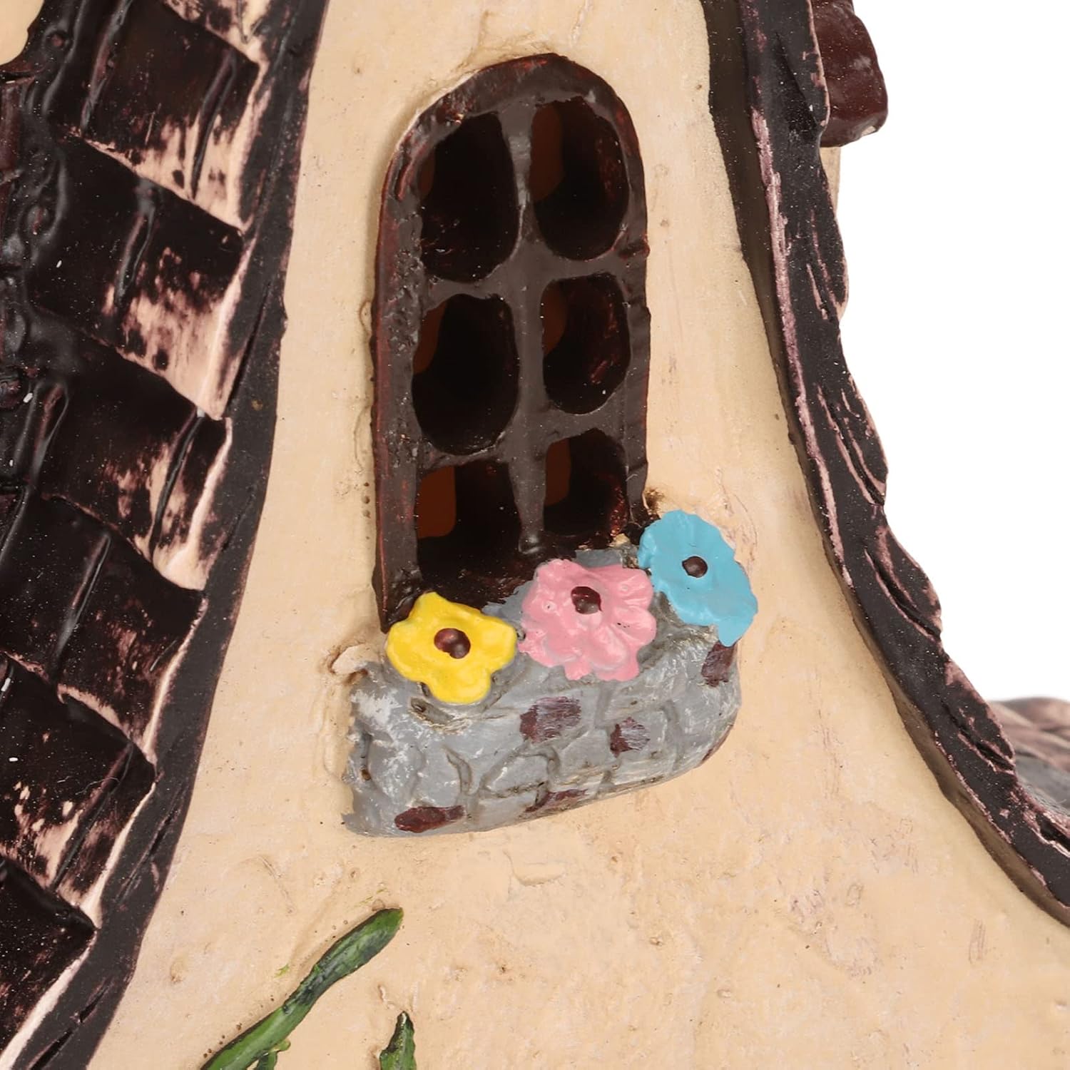 HERCHR Fairy House Garden Statues, Fairy Outdoor Statues Gnome Figurine Resin Garden Miniature Yard Art for Patio Deck Porch Decorations
