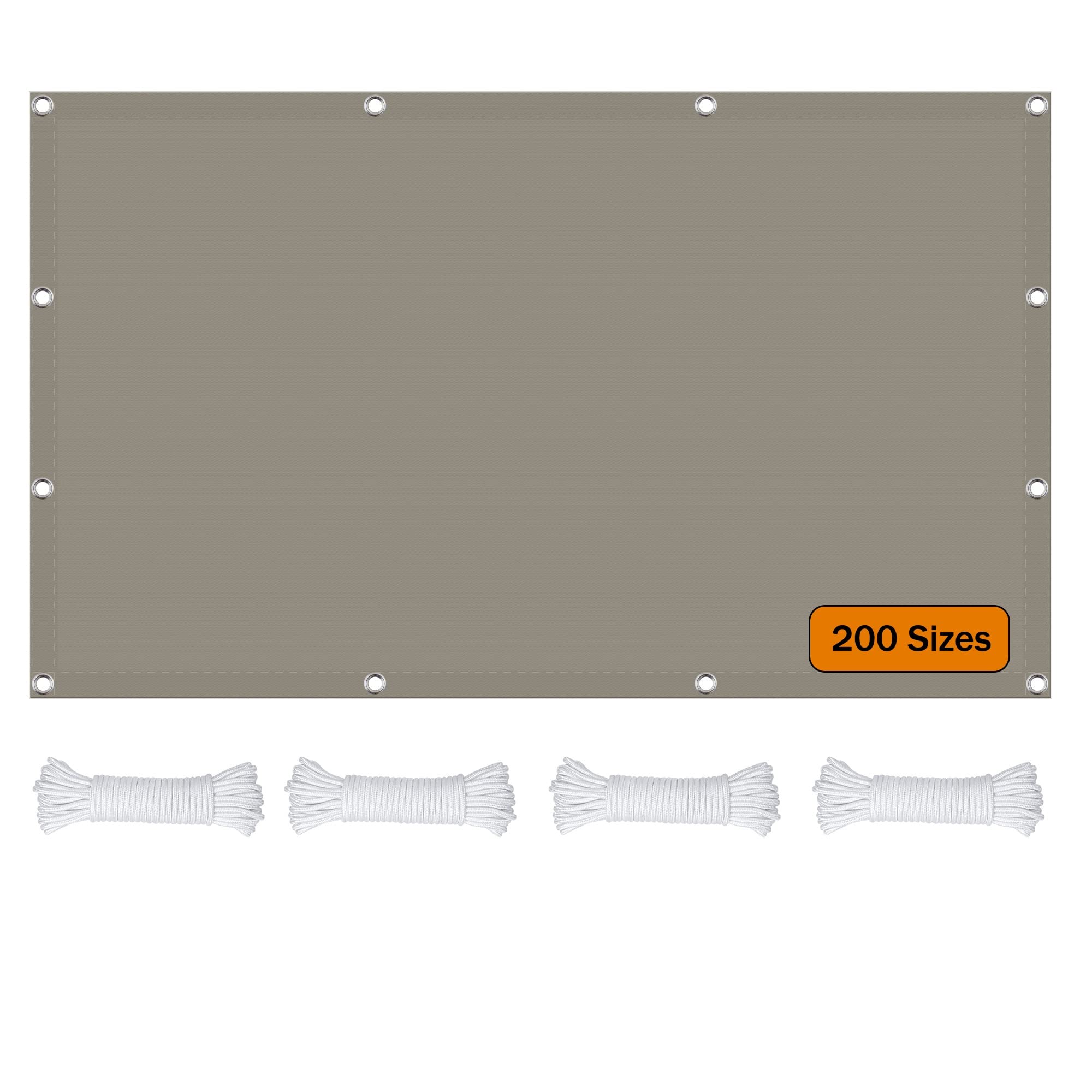 Voile d'ombrage imperméable en toile kaki pour aménager votre terrasse de jardin