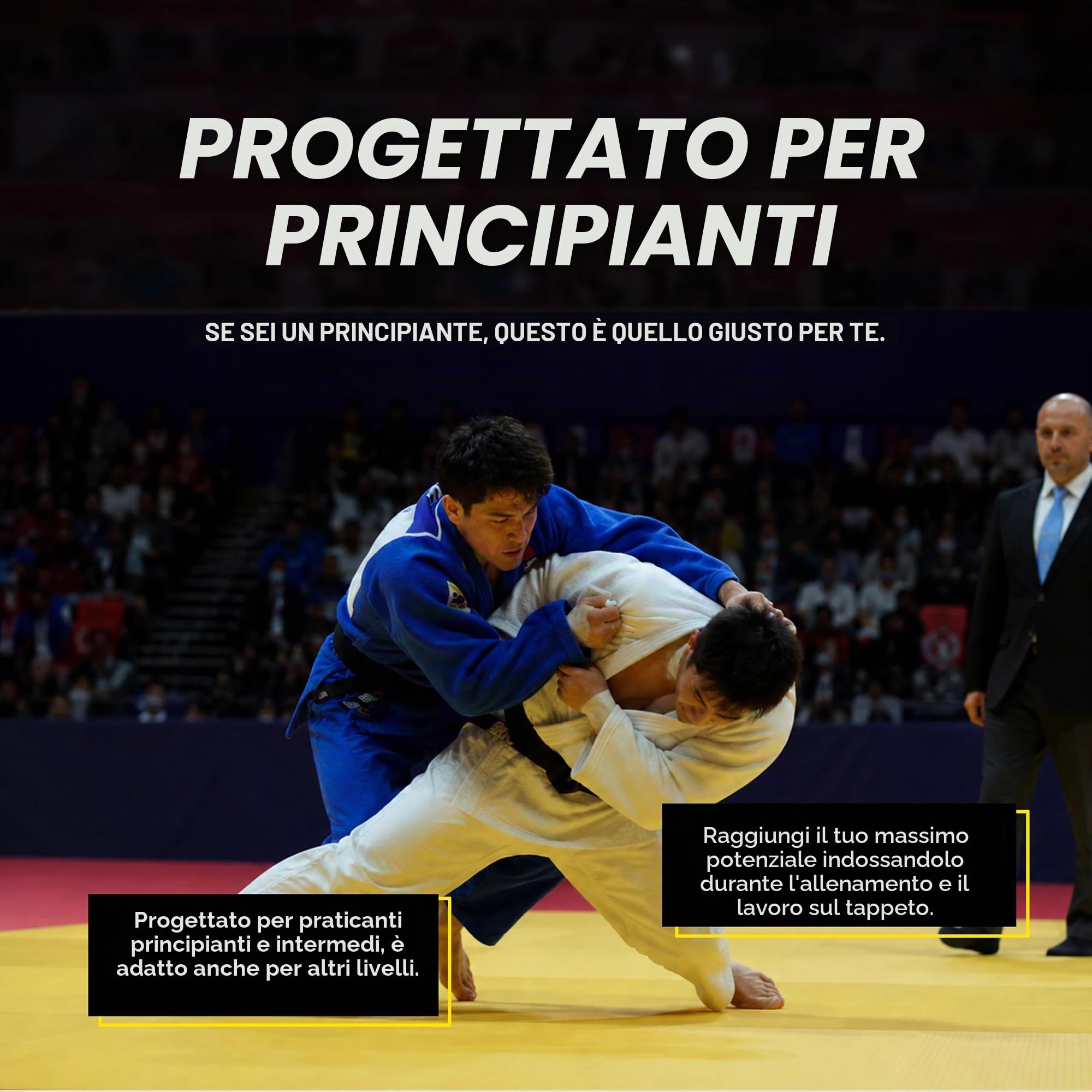 adidas Uniforme da judo da allenamento, 500 g, per studenti di arti marziali (170)