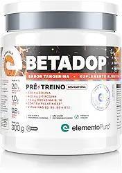 BETADOP Pré-Treino Sem Cafeína - Sabor Tangerina - 300G, elementoPuro