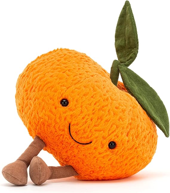 Jellycat Amuseables Clementine Stuffed Toy, Small 5 inches - Fruit Plush - Fun Gift Idea
