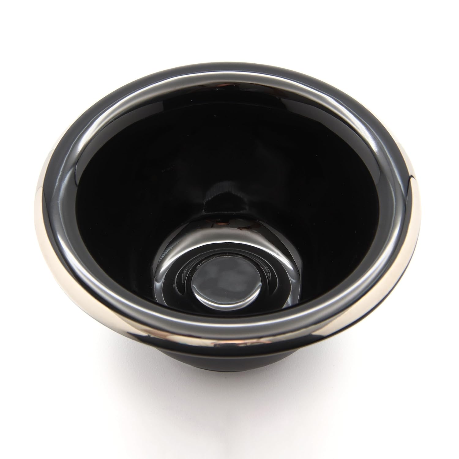 Edwin Jagger RN116 Porcelain Shaving Bowl for Men for Shaving Soap or Shaving Cream (Black)