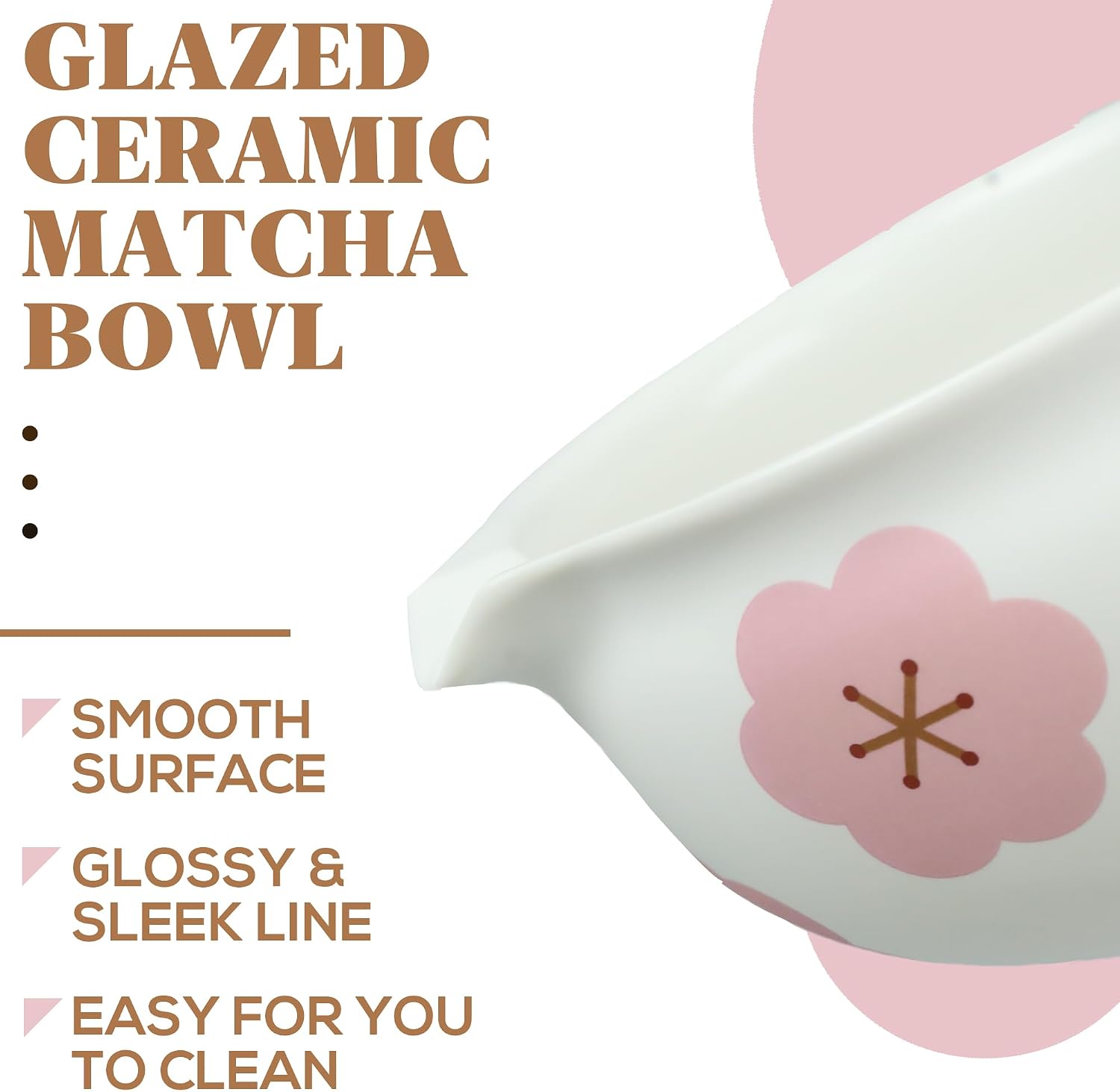 Japanese Matcha Bow with Whisk Holder for Matcha Powder/Matcha Tea/Japanese Matcha (Flower)