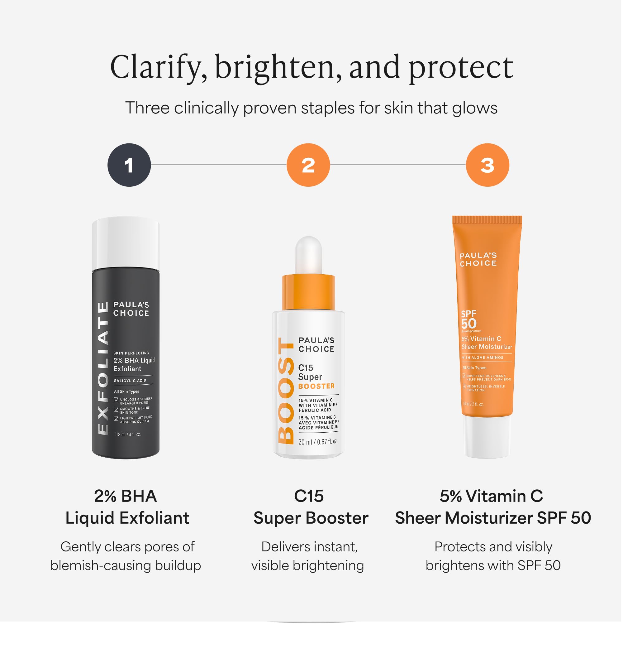 Paula's Choice 15% Vitamin C Booster, Gesichtsserum für ein Glow, 20 ml