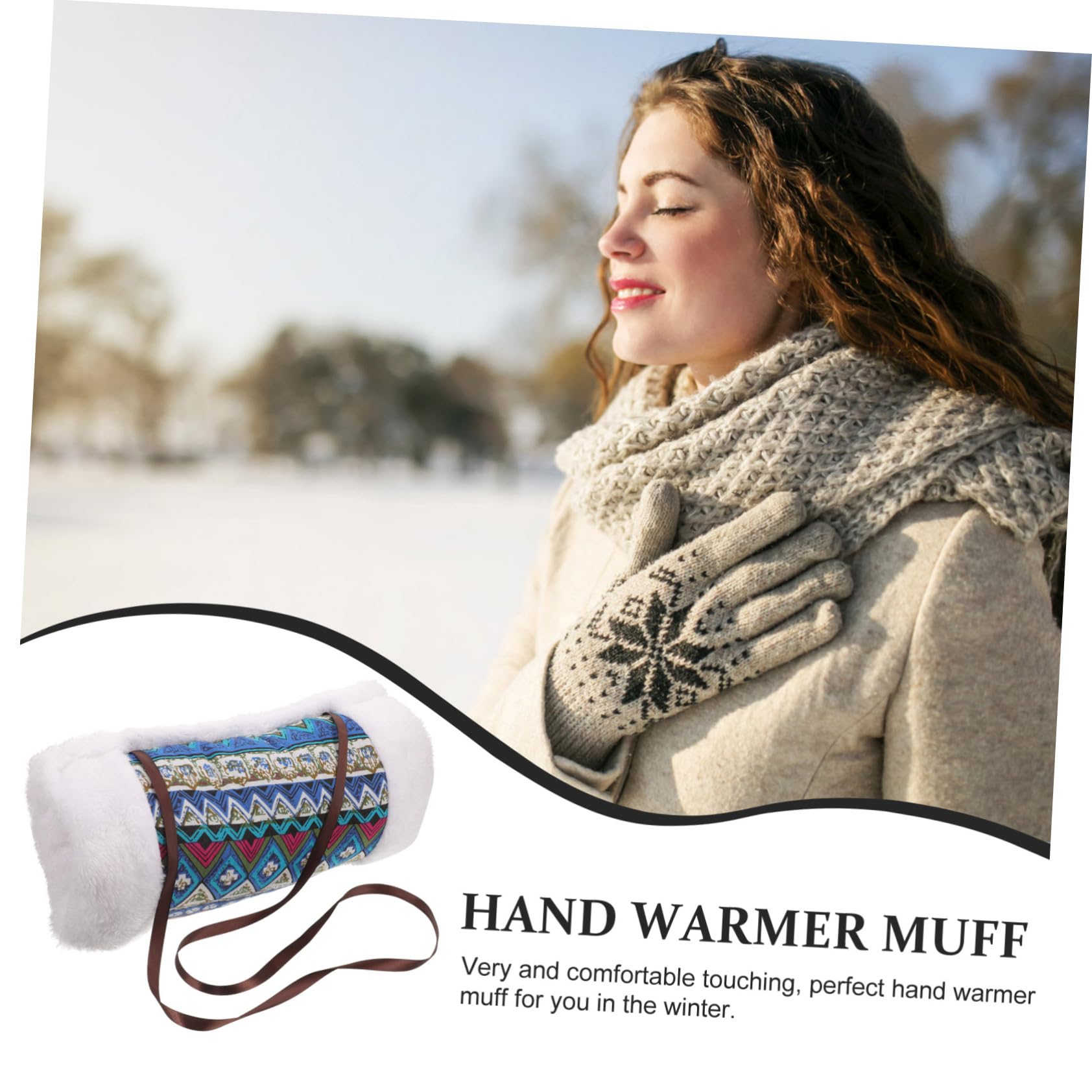Toddmomy Handwärmer Ärmeltasche Kunstpelz Stilvoller Handmuff für Winter Waschbar und Wiederverwendbar Hochzeiten und Partys Bequemer Handschutz für Kalte
