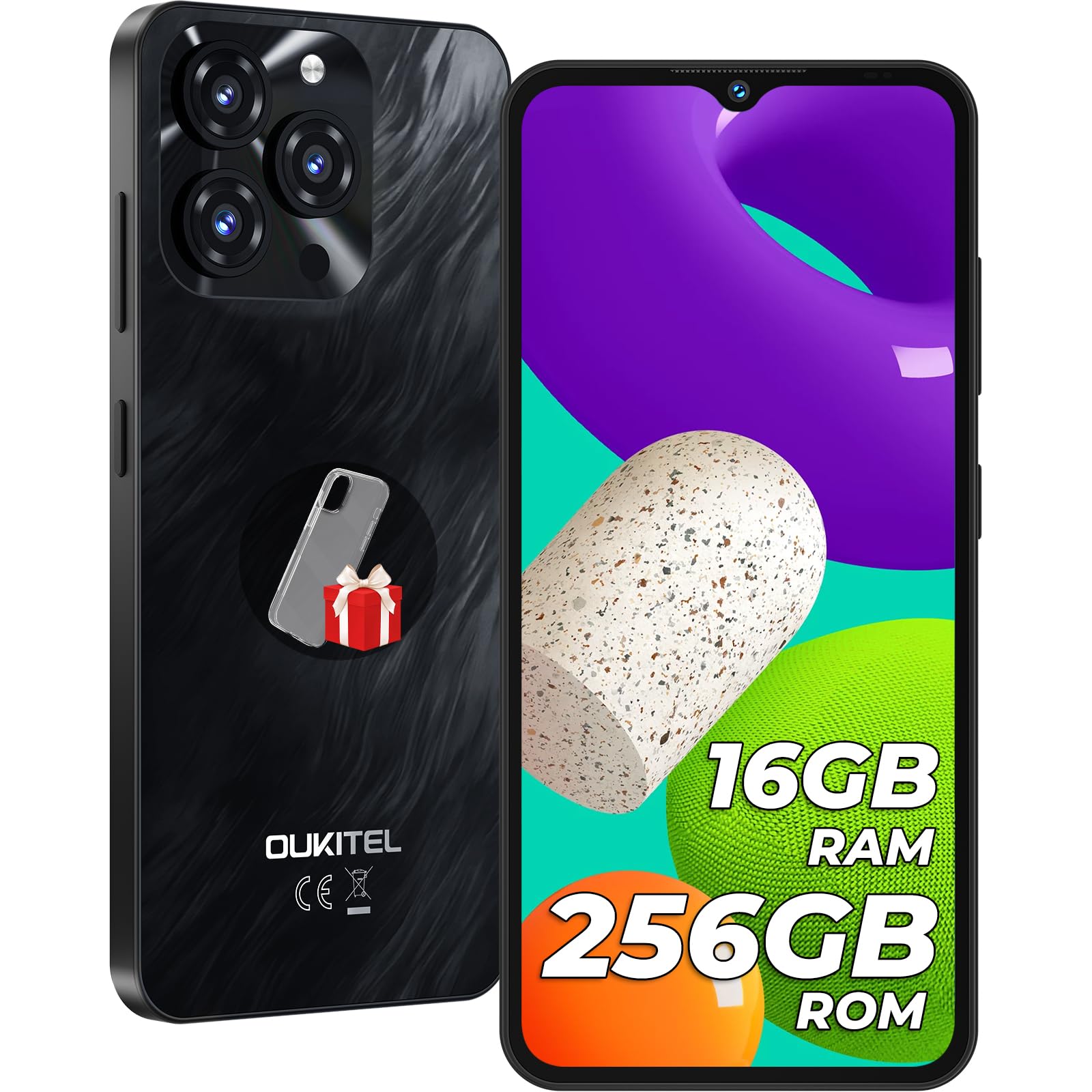 OUKITEL C3 Mobile Phone, Newest 2025 256GB ROM/1TB TF, 6.5