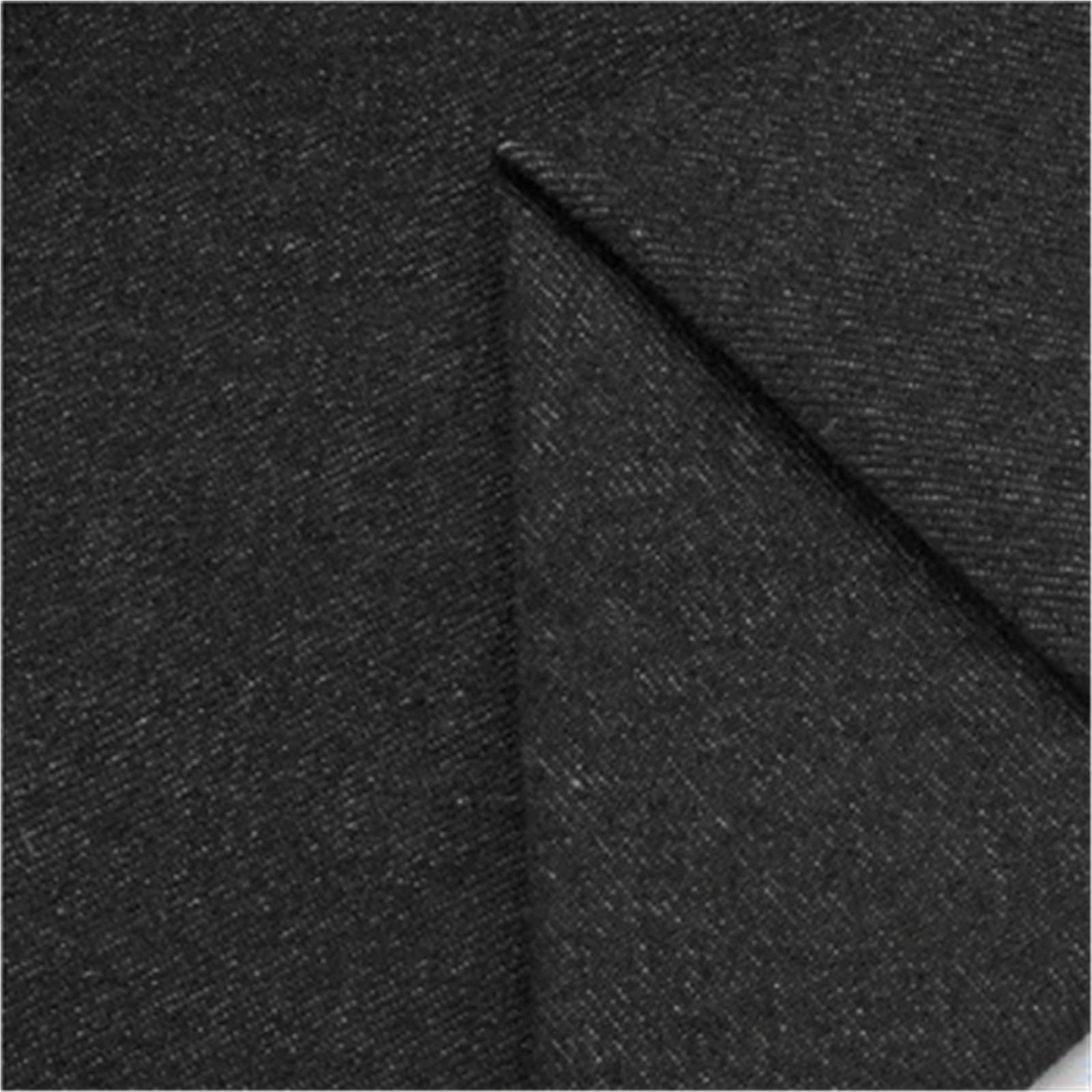 Tela vaquera de algodón engrosada for pantalones, ropa, faldas, costura, transpirable, y cómoda, tela textil drapeada.(Extra thick black)