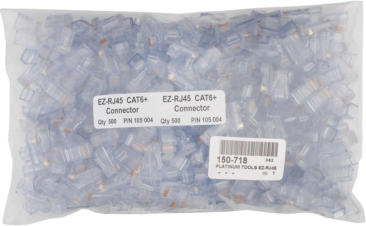 Blасk Frіdау - 50% оƒƒ Platinum Tools 105004 EZ-RJ45 Cat6 Connector, 500-Pack