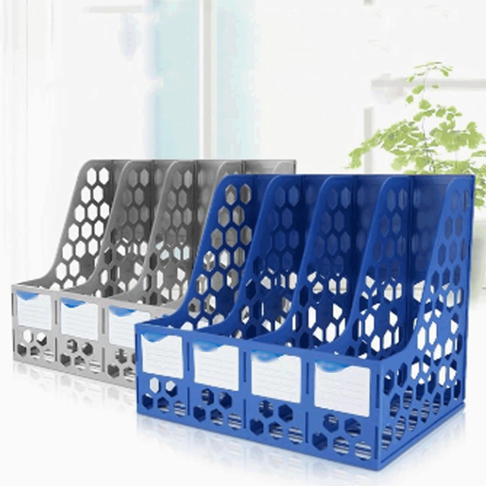 Pratico Cestino Portadocumenti in plastica Cestino Portadocumenti da Tavolo Cestino Portadocumenti di Grande capacità per Ufficio. Scatola Portadocumenti Portatile Versatile