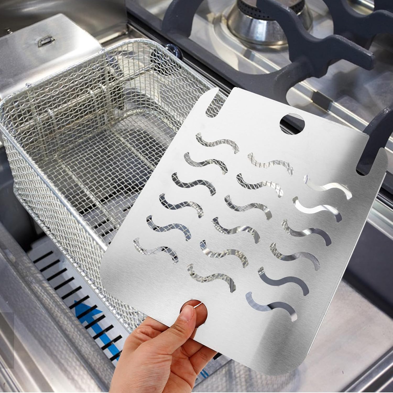 Electric Fryer Crumb Screen Replacement, Oil Debris Stainless Steel