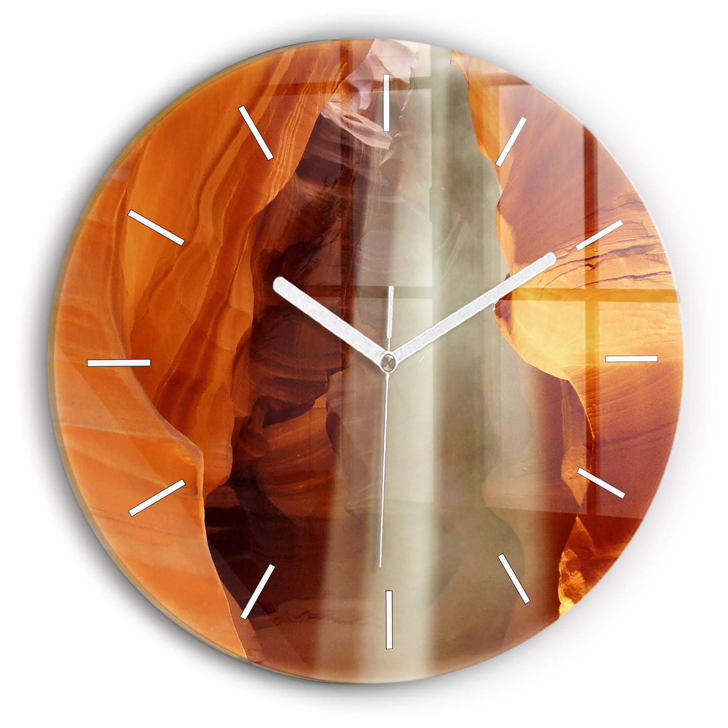 Horloge en verre silencieuse 30 cm Wallfluent pour supprimer le tic-tac du salon moderne