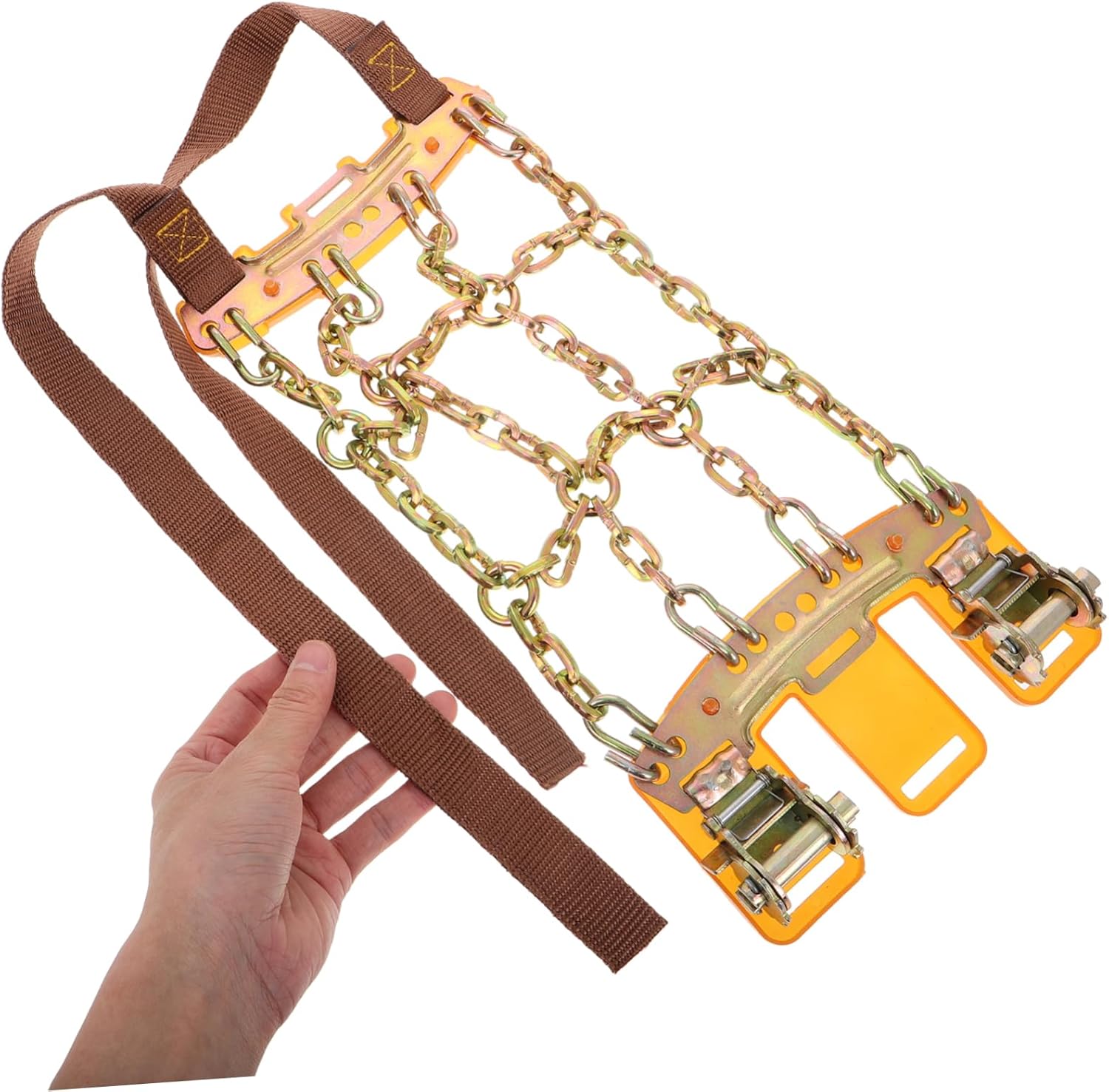 Emergency - Tire Chains for Cars and Suvs Adjustable Manganese Snow Chains for Mud Ice and Snowy Roads Fits Tire