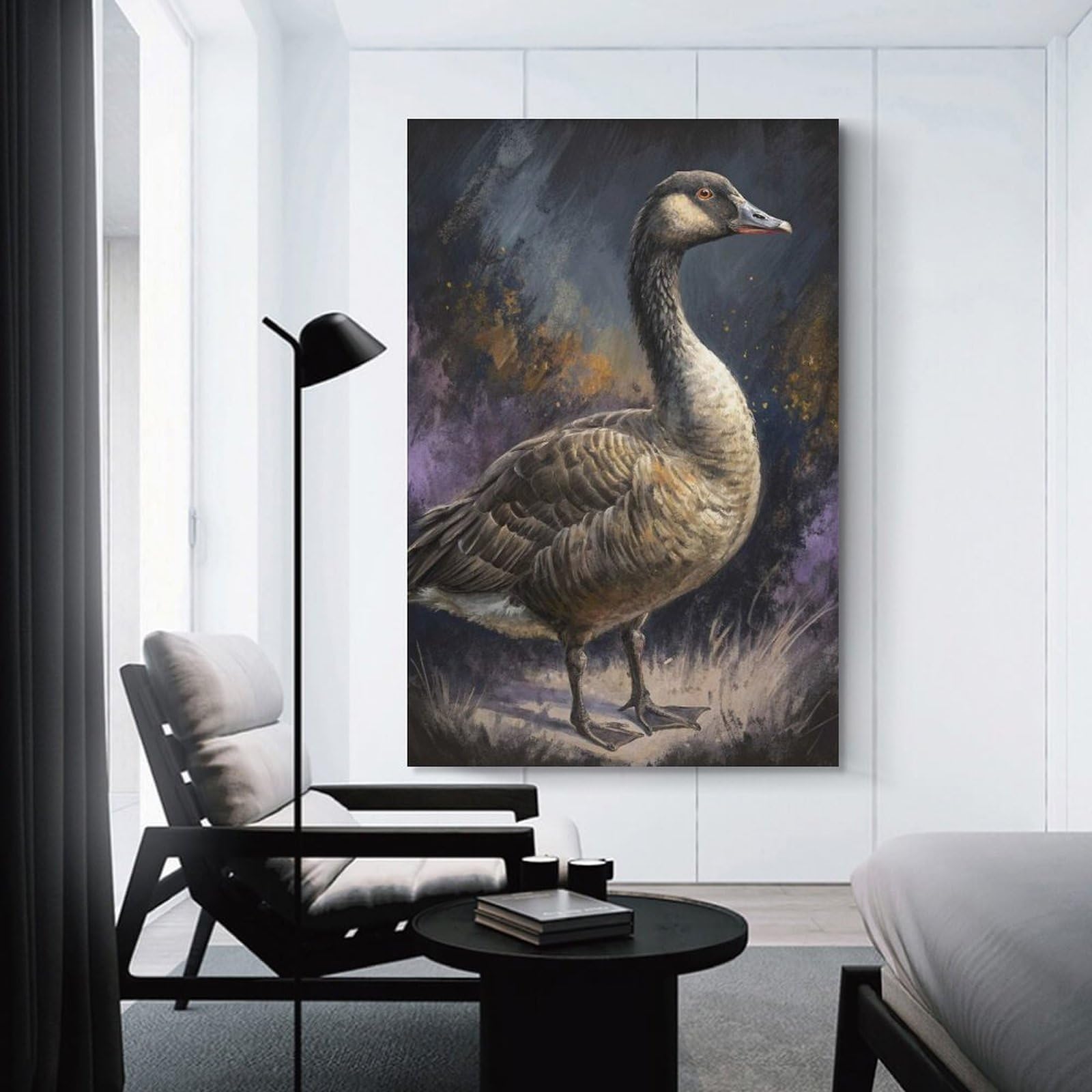Junmoney Canada Goose Portrait Canvas Art Print 08x12inch(20x30cm), for Bedroom Decor, Cosy Corners Or Studios, An Easy Wall Refresh for Bedrooms