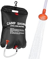 OUTDOORSEPIC 5 Gallon Solar Camping Shower Bag - Portable Outdoor Shower with Hose, Removable Nozzle & Adjustable Valve for Camping, Hiking, Beach